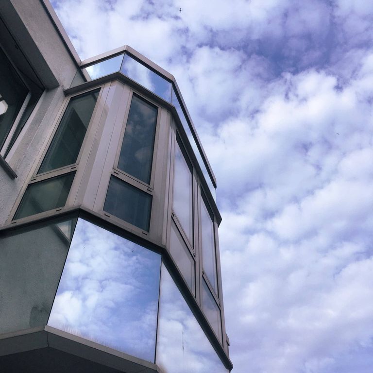 sky with tinted windows